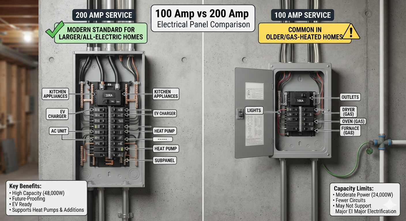 100 Amp vs 200 Amp Panel